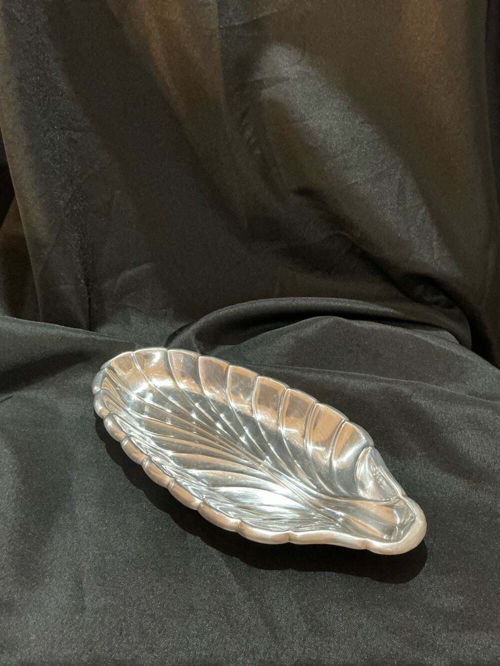 Reed & Barton Sterling Silver 12" Leaf Form Celery Dish X275